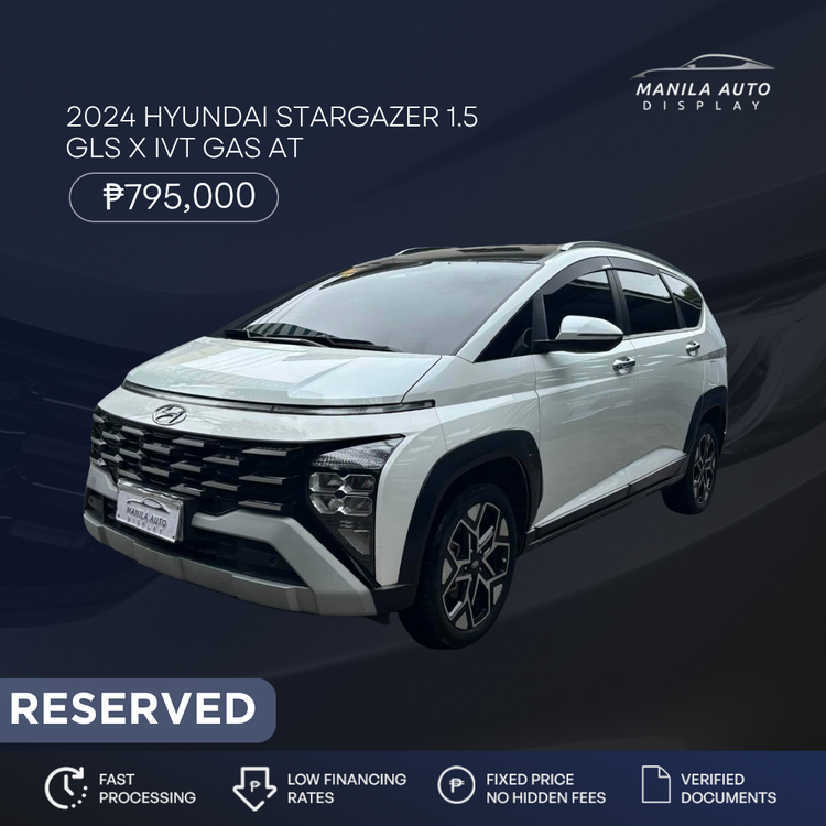 2024 HYUNDAI STARGAZER 1.5 GLS X IVT GAS AUTOMATIC TRANSMISSION