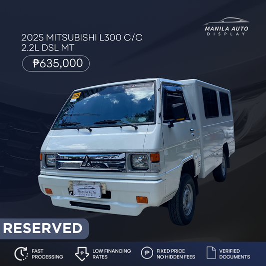 2025 MITSUBISHI L300 C/C 2.2L DSL MANUAL TRANSMISSION (18TKMS)