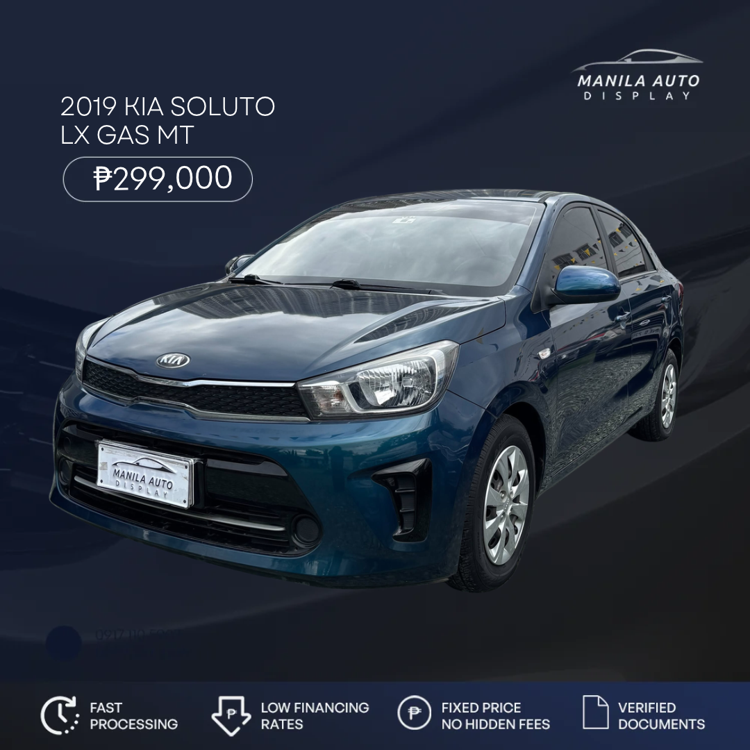 2019 KIA	SOLUTO LX GAS MANUAL TRANSMISSION