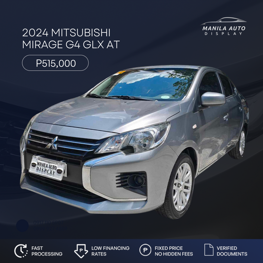 2024 MITSUBISHI	MIRAGE G4 GLX 1.2G CVT GAS AUTOMATIC TRANSMISSION