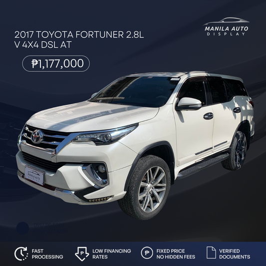 2017 TOYOTA  FORTUNER 2.8L V 4X4 DSL AUTOMATIC TRANSMISSION