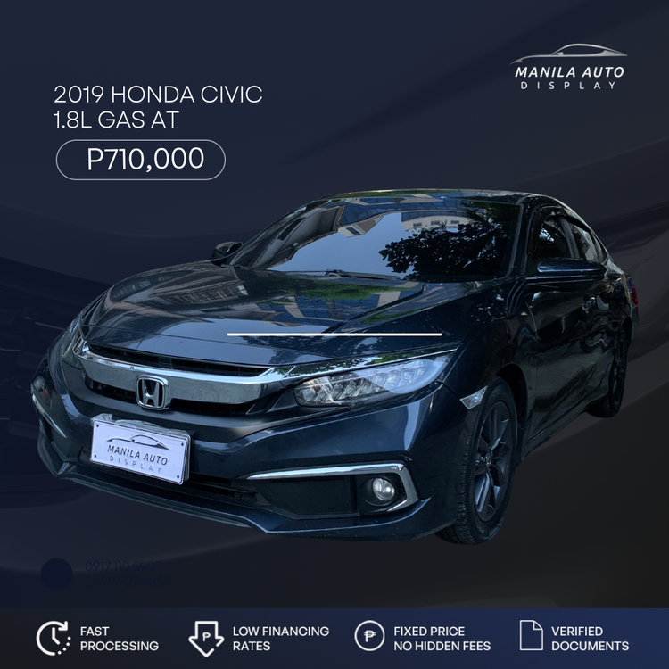 2019 HONDA CIVIC 1.8L E GAS AUTOMATIC TRANSMISSION