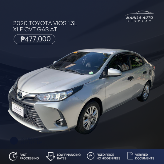 2020 TOYOTA VIOS 1.3L XLE CVT GAS AUTOMATIC TRANSMISSION