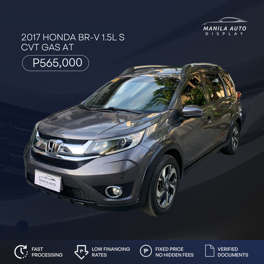 2017 HONDA BRV	BR-V 1.5L S CVT GAS AUTOMATIC TRANSMISSION