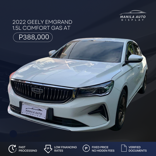 2022 GEELY EMGRAND 1.5L COMFORT GAS AUTOMATIC TRANSMISSION