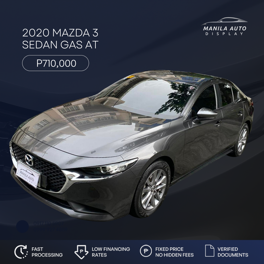 2020 MAZDA 3 SEDAN 2.0L GAS AUTOMATIC TRANSMISSION
