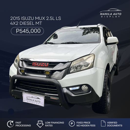 2015 ISUZU MUX 2.5L LS 4X2 DIESEL MANUAL TRANSMISSION