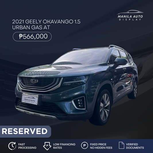 2021 GEELY OKAVANGO 1.5 URBAN GAS AUTOMATIC TRANSMISSION