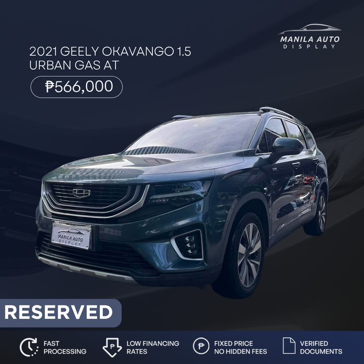 2021 GEELY OKAVANGO 1.5 URBAN GAS AUTOMATIC TRANSMISSION