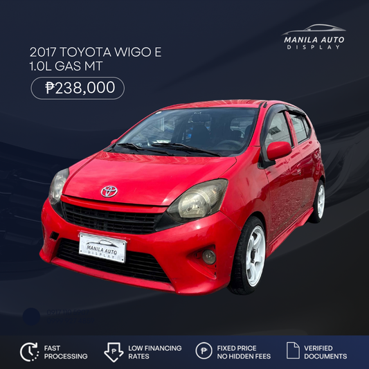 2017 TOYOTA WIGO E 1.0L GAS MANUAL TRANSMISSION