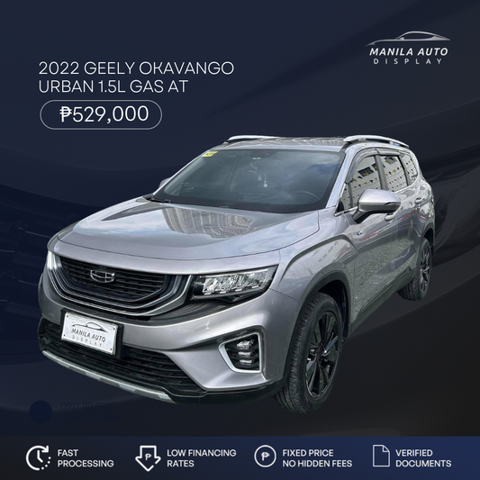 2022 GEELY OKAVANGO URBAN 1.5L GAS AUTOMATIC TRANSMISSION
