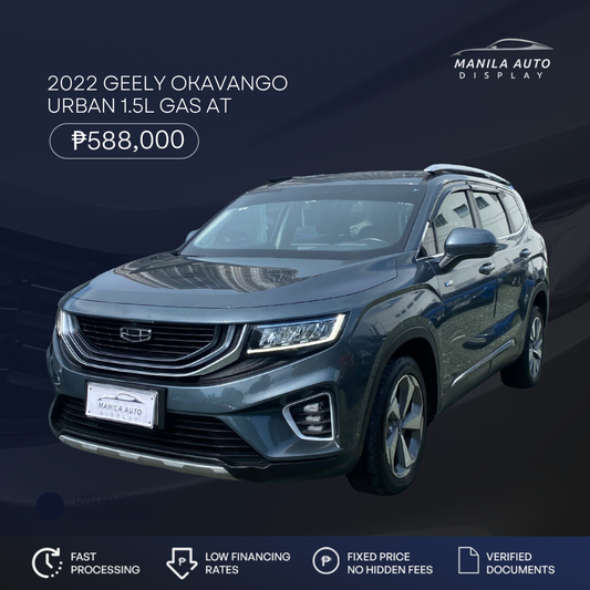 2022 GEELY OKAVANGO URBAN 1.5L GAS AUTOMATIC TRANSMISSION
