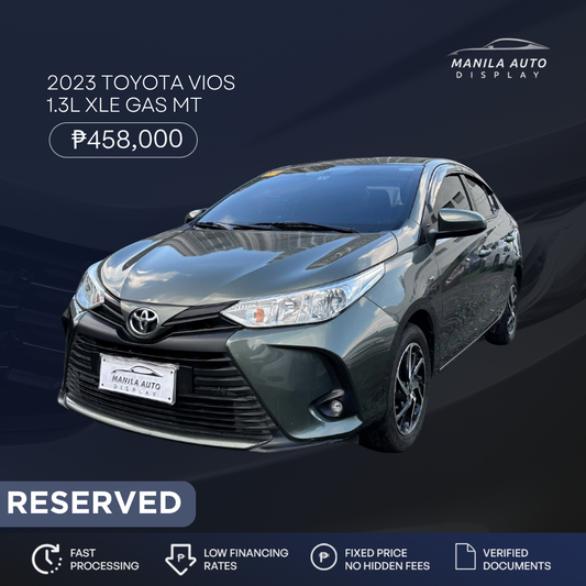 2023 TOYOTA VIOS 1.3L XLE GAS MANUAL TRANSMISSION