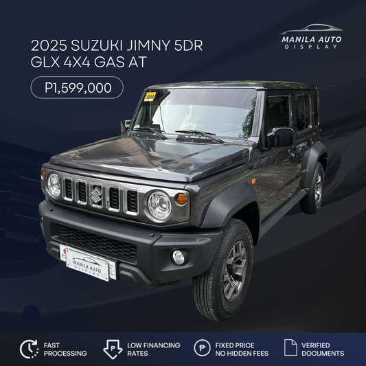 2025 SUZUKI JIMNY 5DR GLX 4X4 GAS AUTOMATIC TRANSMISSION