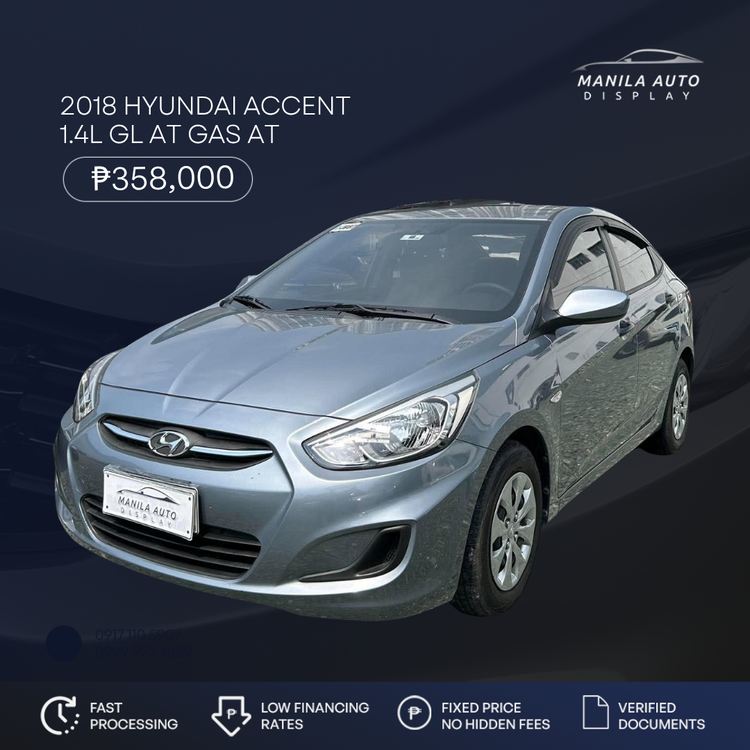 2018 HYUNDAI ACCENT 1.4 GL AT GAS AUTOMATIC TRANSMISSION