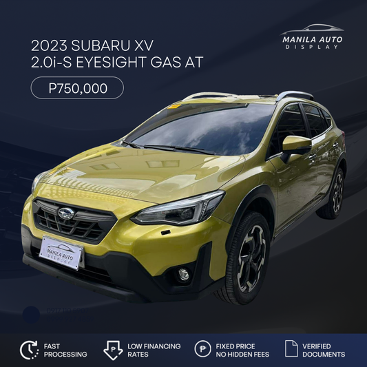 2023 SUBARU XV 2.0I S  EYESIGHT GAS AUTOMATIC TRANSMISSION