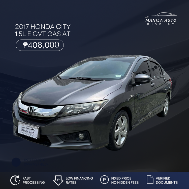 2017 HONDA	CITY 1.5L E CVT GAS AUTOMATIC TRANSMISSION