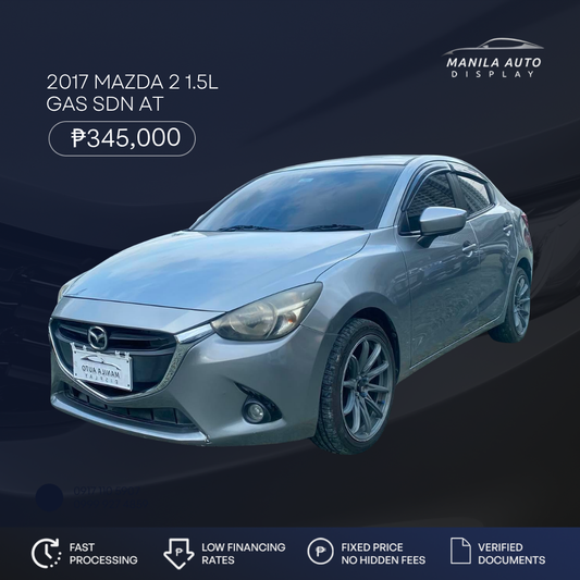 2017 MAZDA 2 1.5L GAS SDN AUTOMATIC TRANSMISSION