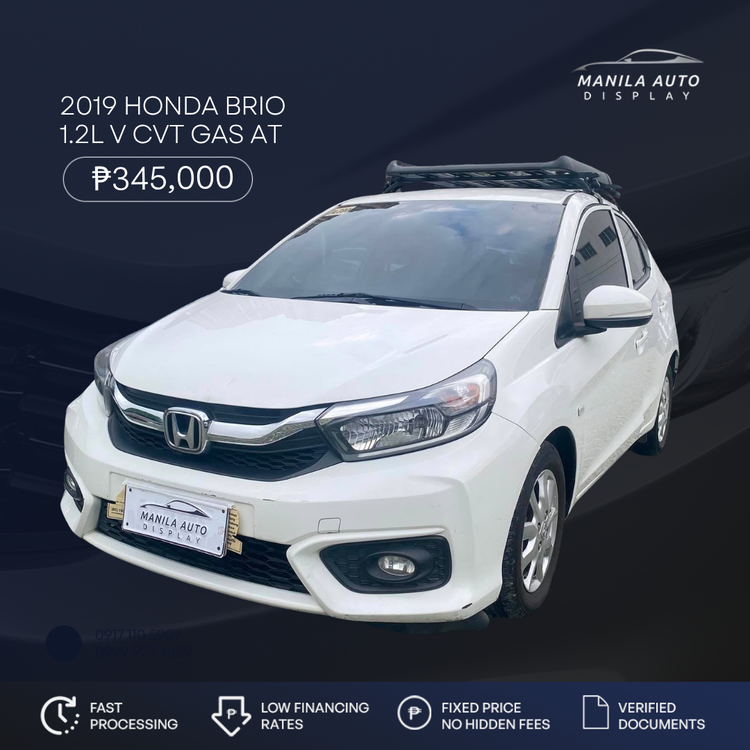 2019 HONDA	BRIO 1.2L V CVT GAS AUTOMATIC TRANSMISSION