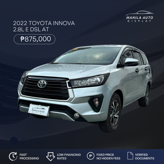 2022 TOYOTA INNOVA 2.8L E DSL AUTOMATIC TRANSMISSION