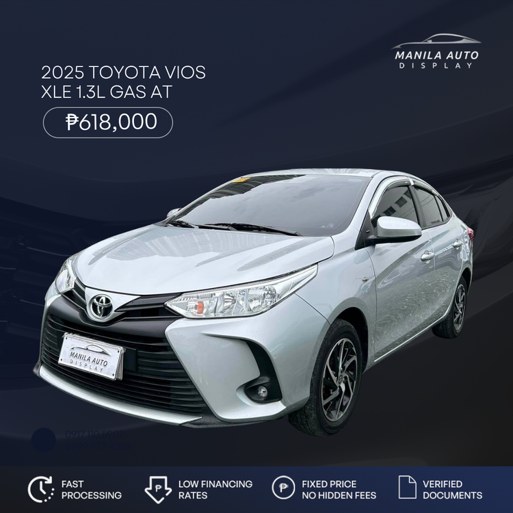 2025 TOYOTA VIOS XLE 1.3L GAS AUTOMATIC TRANSMISSION