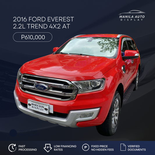 2016 FORD EVEREST 2.2L TREND 4X2 DIESEL AUTOMATIC TRANSMISSION