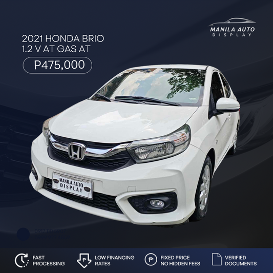 2021 HONDA	BRIO 1.2 V AT GAS AUTOMATIC TRANSMISSION