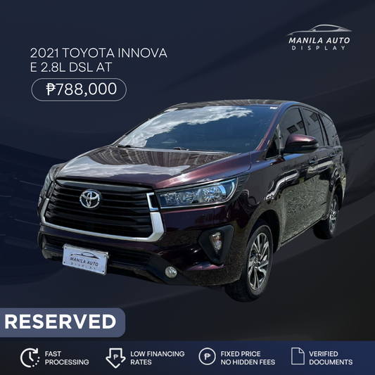 2021 TOYOTA INNOVA E 2.8L DSL AUTOMATIC TRANSMISSION