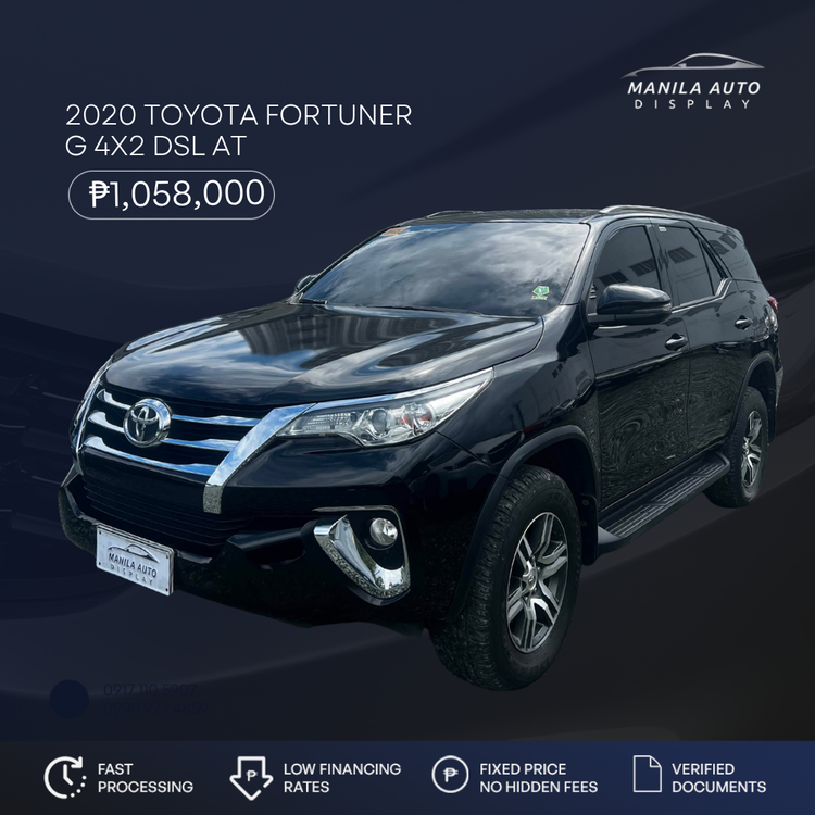 2020 TOYOTA FORTUNER G 4X2 DSL AUTOMATIC TRANSMISSION