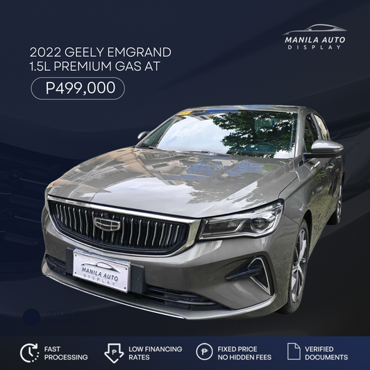2022 GEELY EMGRAND 1.5L PREMIUM GAS AUTOMATIC TRANSMISSION