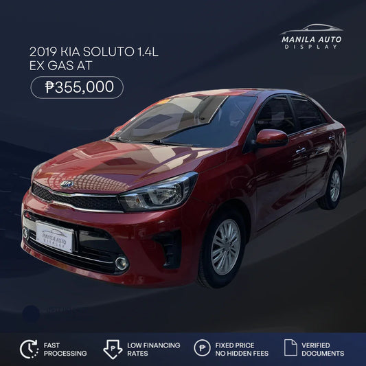 2019 KIA	SOLUTO 1.4L EX GAS AUTOMATIC TRANSMISSION
