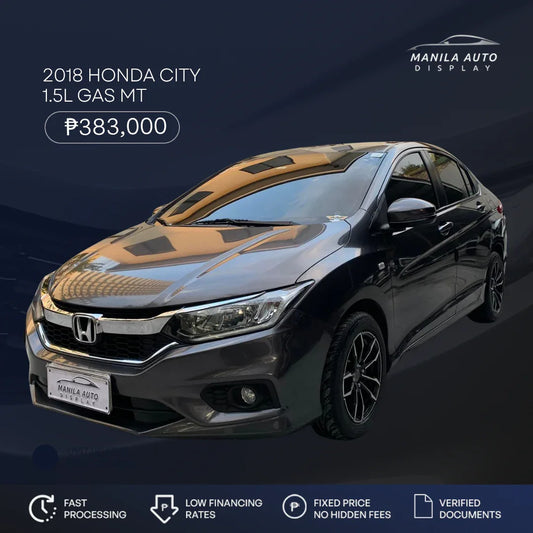 2018 HONDA CITY 1.5L GAS MANUAL TRANSMISSION