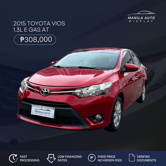 2015 TOYOTA VIOS 1.3L E GAS AUTOMATIC TRANSMISSION
