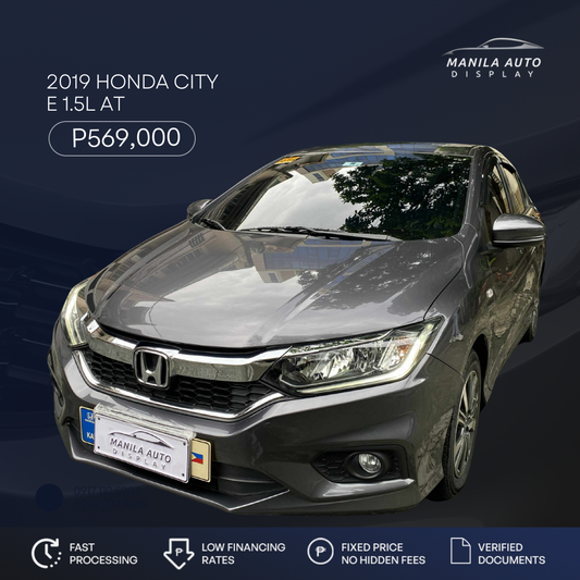 2019 HONDA CITY E 1.5L AUTOMATIC TRANSMISSION