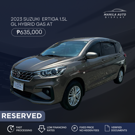 2023 SUZUKI ERTIGA 1.5L GL HYBRID GAS AUTOMATIC TRANSMISSION