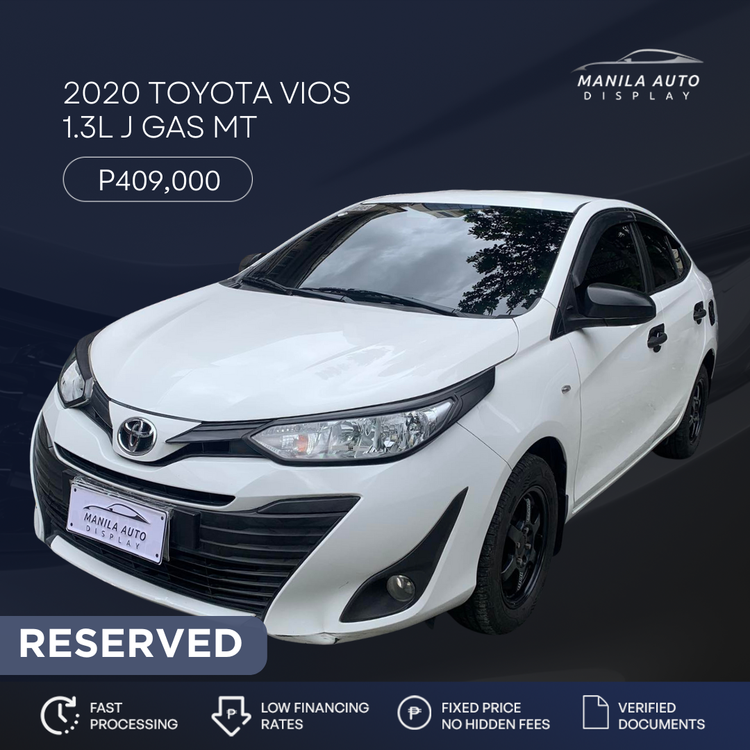 2020 TOYOTA VIOS J 1.3L GAS MANUAL TRANSMISSION