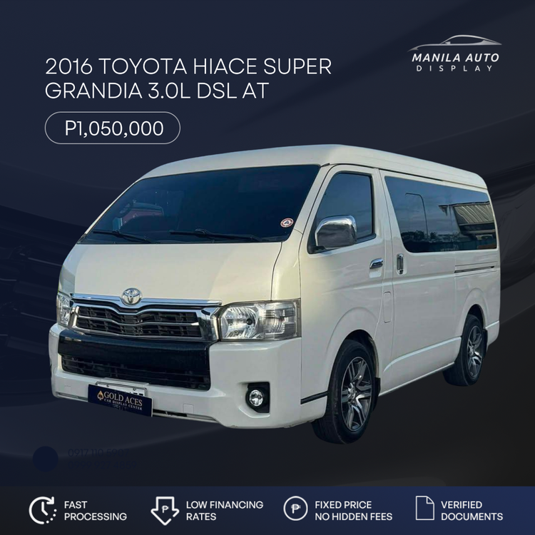 2016 TOYOTA HIACE SUPER GRANDIA 3.0L DSL AUTOMATIC TRANSMISSION